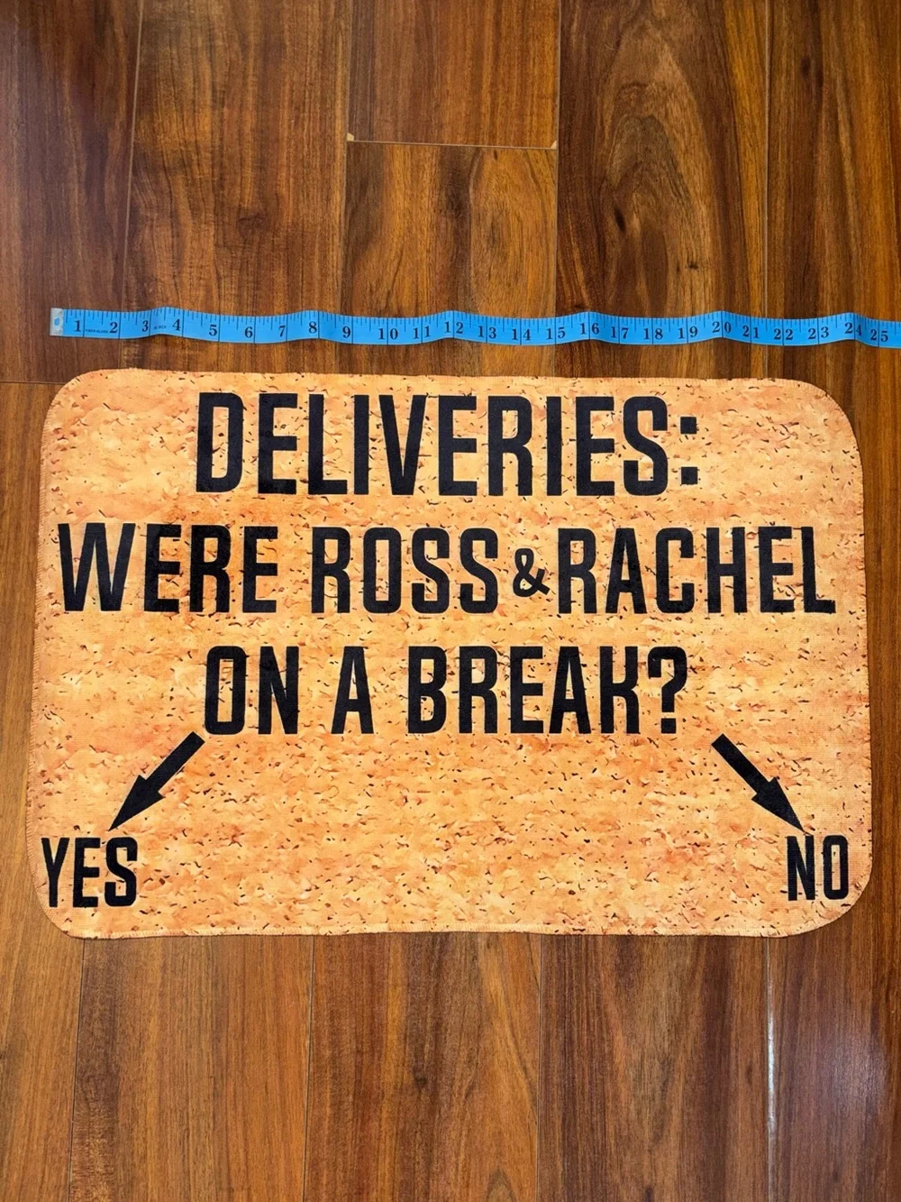 Amazon Cork-Look Doormat with Friends Reference